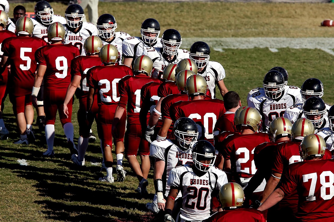 football, american football, sport, game, nature, football american, competition, players, college, teams, hand shake, grass, football game, uniform, american football field, post game, congratulations, line, field, closing, row, helmets, texas, football team